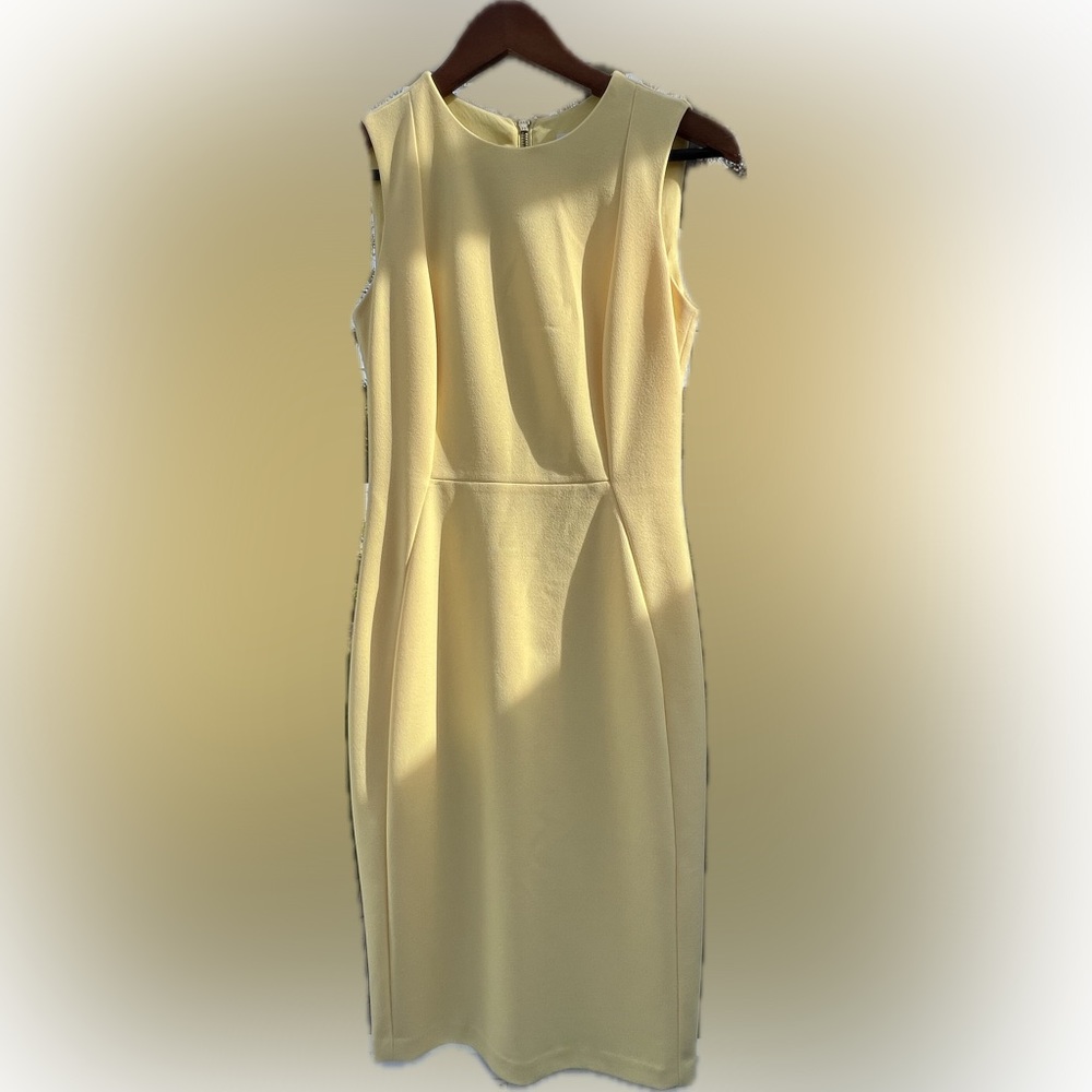 Calvin Klein size 2 light yellow dress